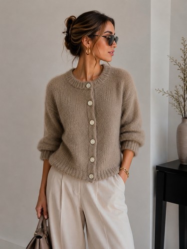 Damen strickjacke angora - damen,