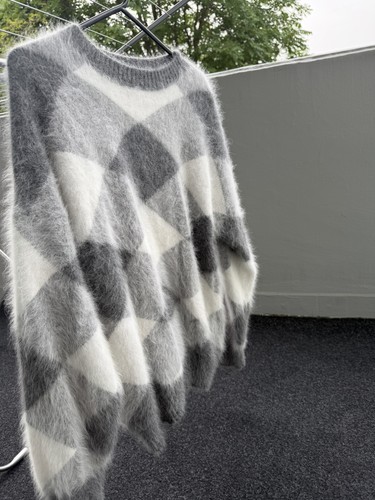 Neue pullover karo angora - pullover, 60%