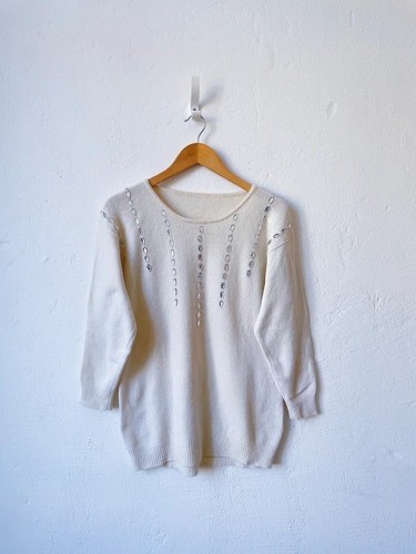 Vintage pullover m - m, creme