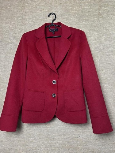 Women escada blazer red angora - blazer,
