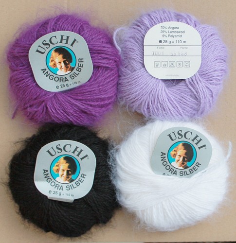 100g angora silber - 22€/100g,