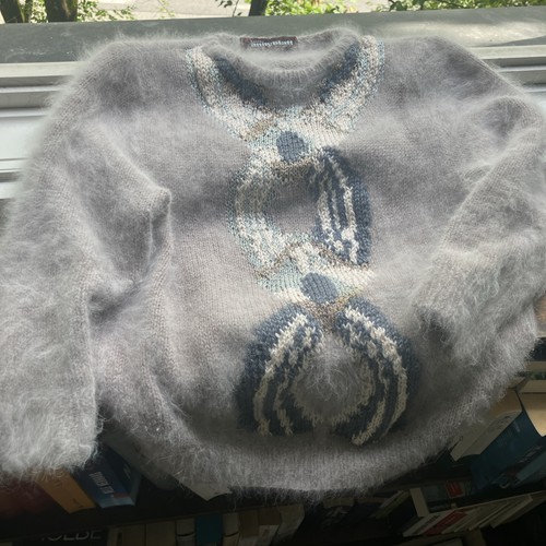 Fuzzy langhaar angora pullover - angora,