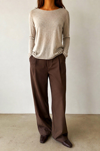 Damen strick pullover beige - damen,