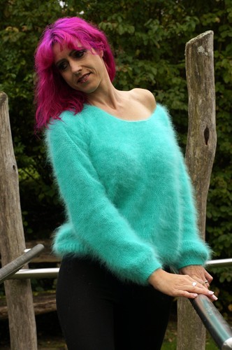Angora pullover sweater - pullover,