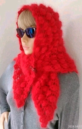 Hand knitted fluffy angora - hand,