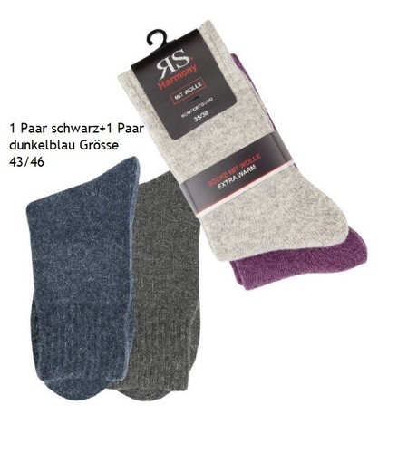 Paar frottierte wollsocken - 2,