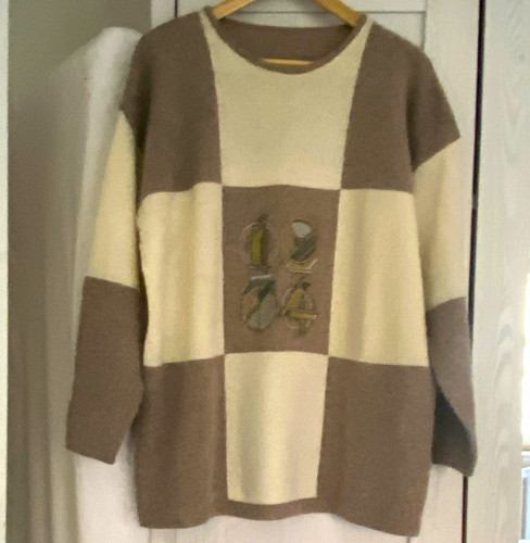 Damen pullover beige braun - pullover, gr